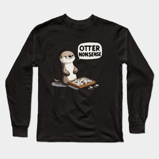 Otter Nonsense Puzzle Game Long Sleeve T-Shirt